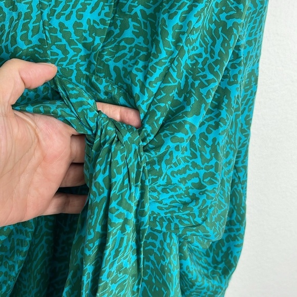 Corey Lynn Calter Side Tie Green Short Sleeve Dress Size Small - Picture 3 of 5
